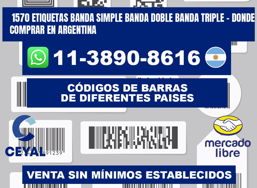 1570 etiquetas banda simple banda doble banda triple - Donde Comprar en Argentina