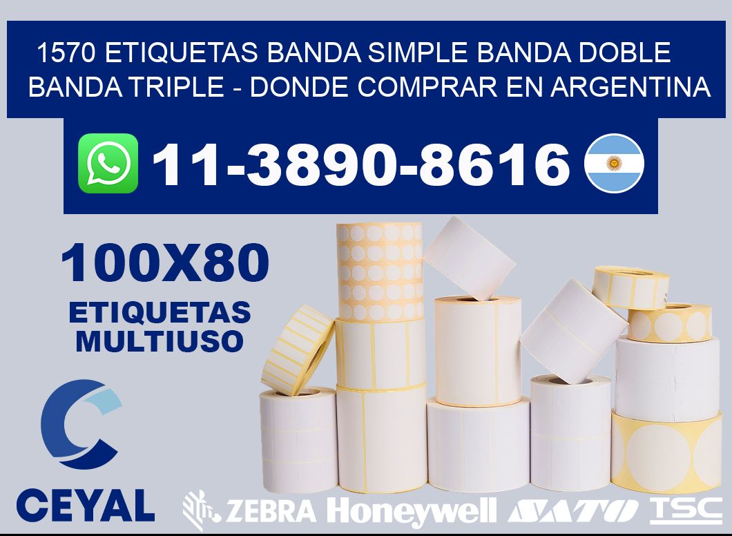 1570 etiquetas banda simple banda doble banda triple - Donde Comprar en Argentina