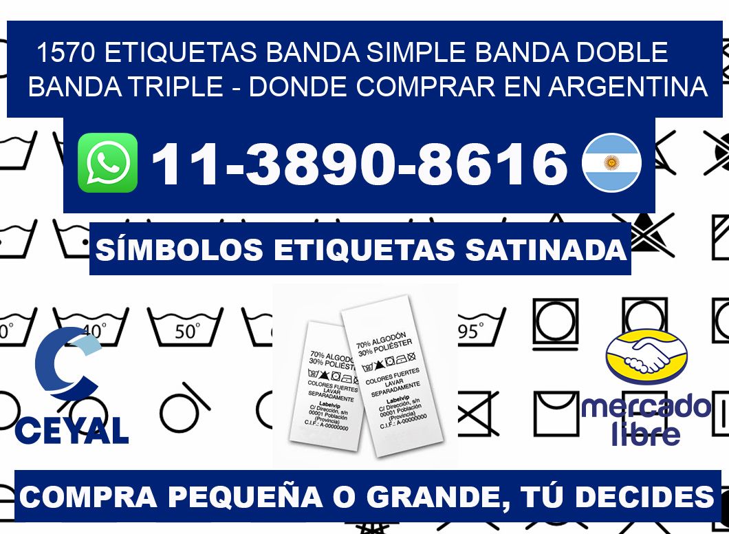 1570 etiquetas banda simple banda doble banda triple - Donde Comprar en Argentina