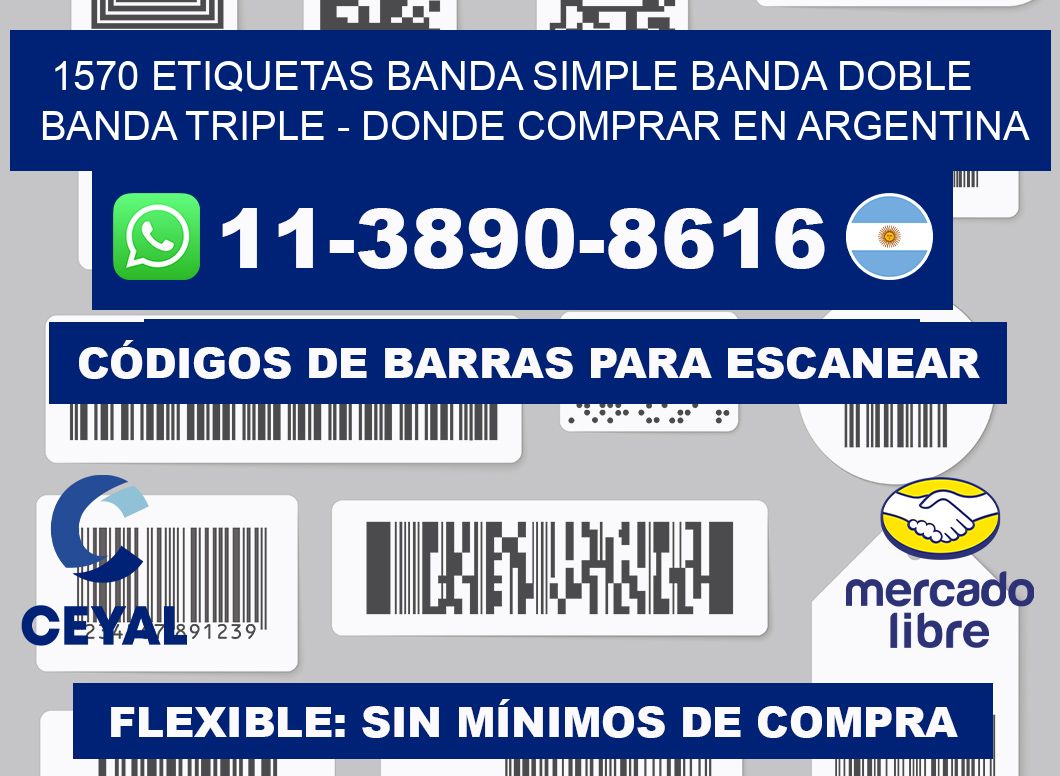 1570 etiquetas banda simple banda doble banda triple - Donde Comprar en Argentina