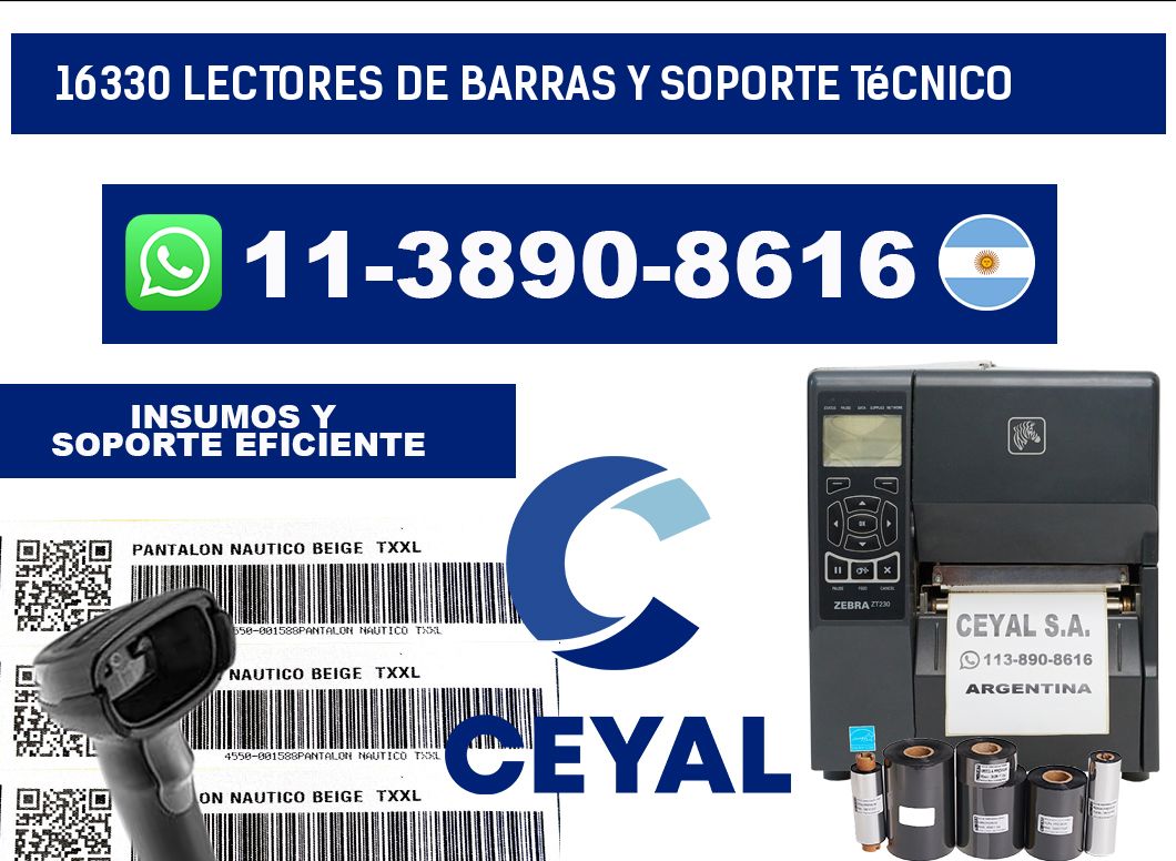 16330 Lectores de barras y Soporte Técnico