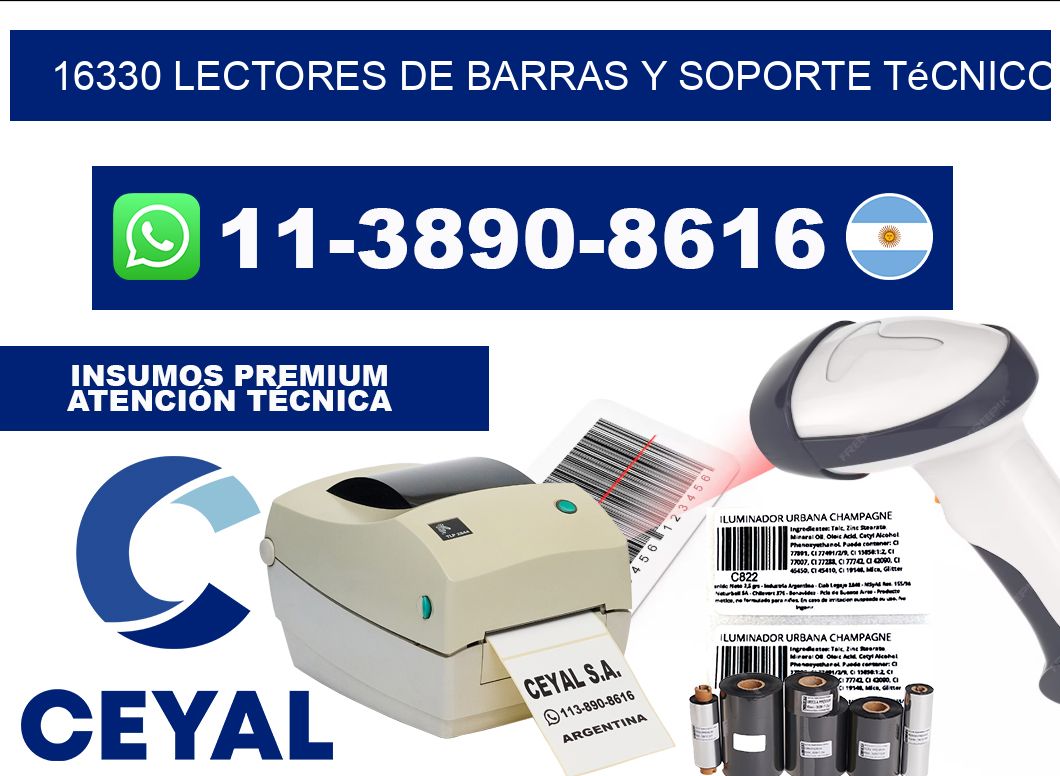 16330 Lectores de barras y Soporte Técnico
