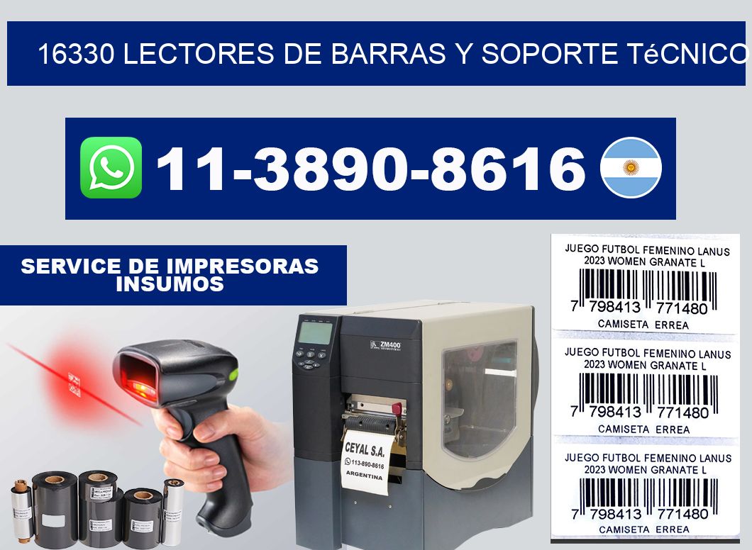 16330 Lectores de barras y Soporte Técnico