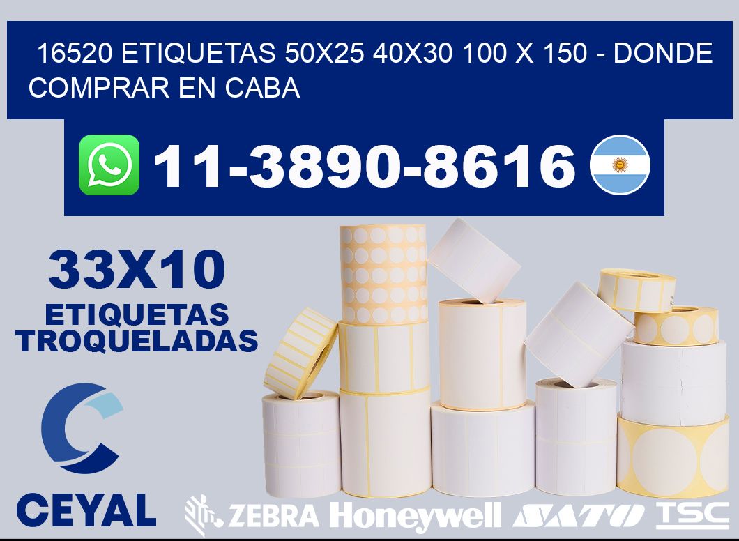 16520 etiquetas 50x25 40x30 100 x 150 - Donde Comprar en Caba