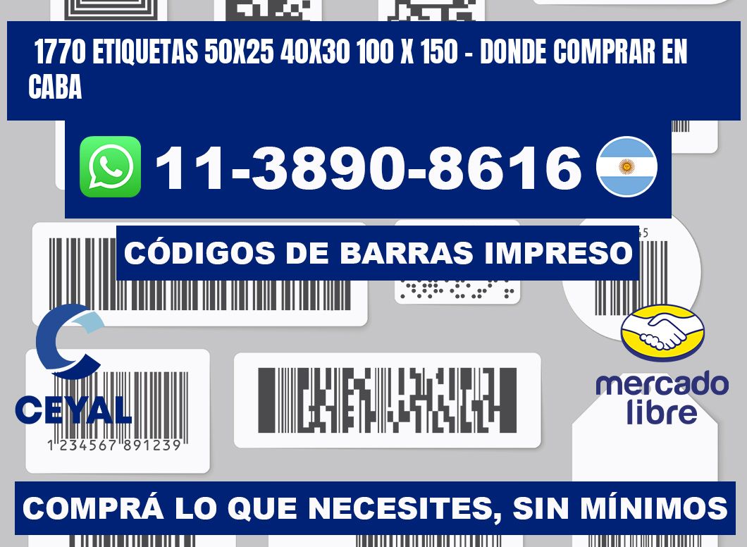 1770 etiquetas 50x25 40x30 100 x 150 - Donde Comprar en Caba