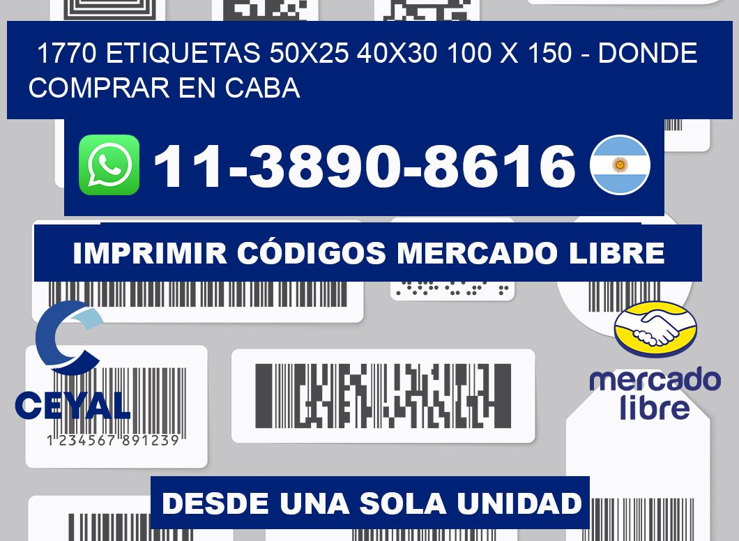 1770 etiquetas 50x25 40x30 100 x 150 - Donde Comprar en Caba