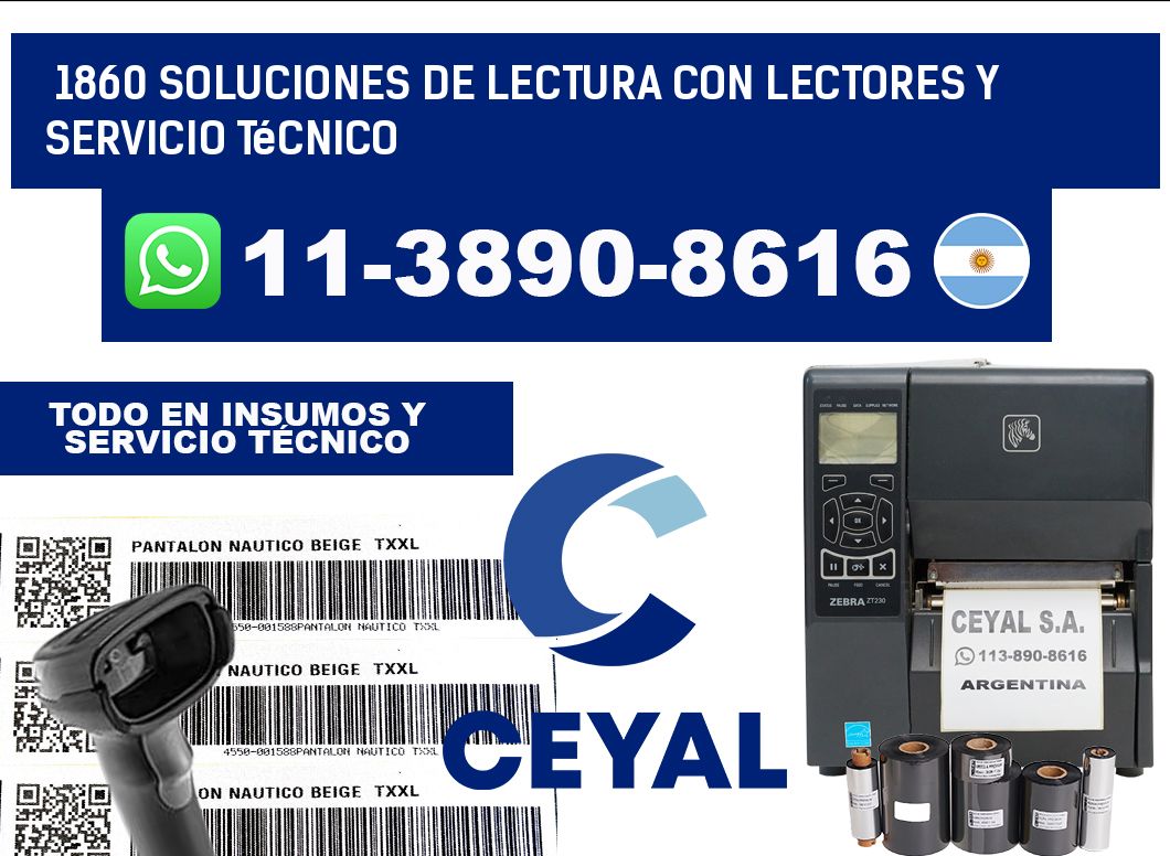 1860 Soluciones de lectura con lectores y Servicio Técnico