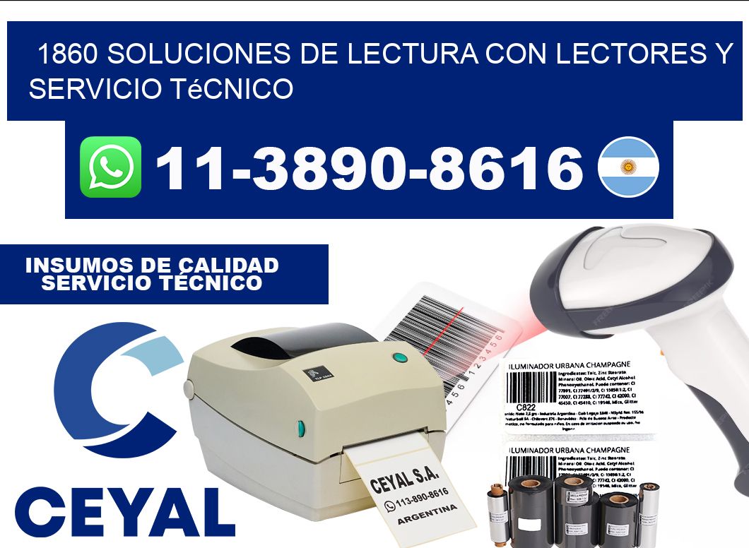 1860 Soluciones de lectura con lectores y Servicio Técnico