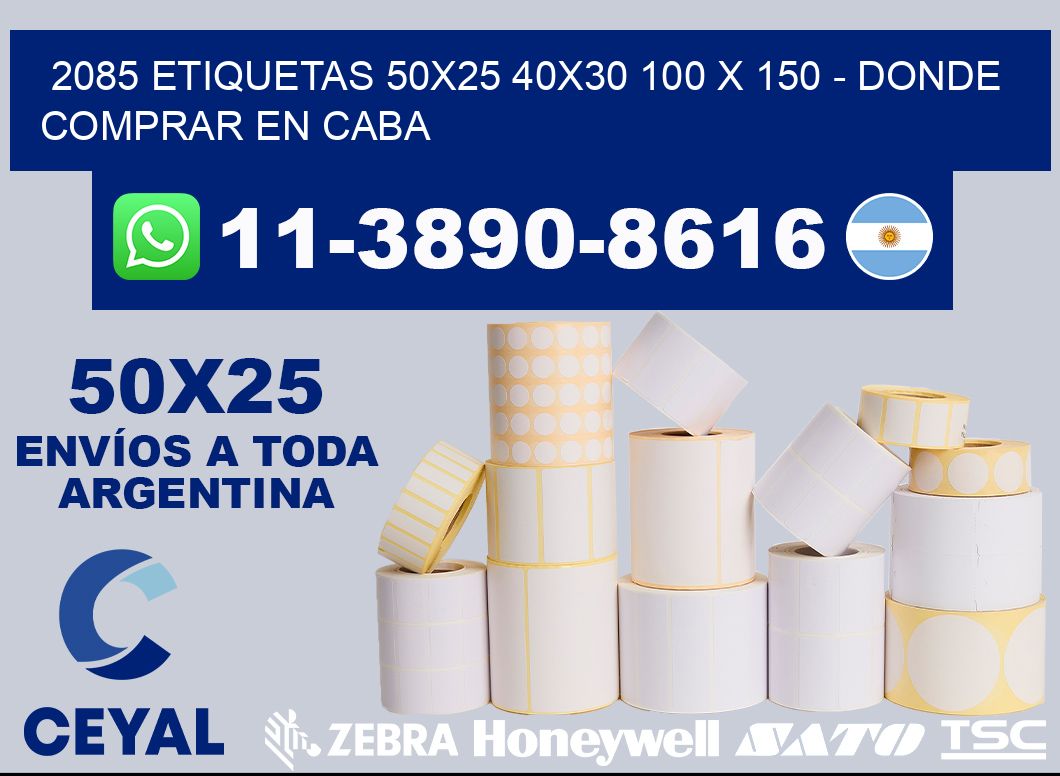 2085 etiquetas 50x25 40x30 100 x 150 - Donde Comprar en Caba
