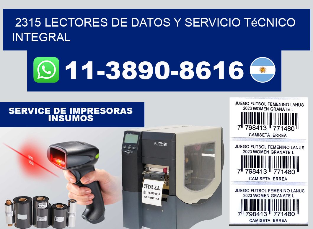 2315 Lectores de Datos y Servicio Técnico Integral