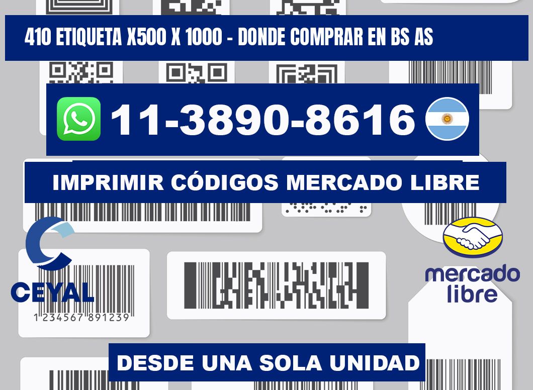 410 etiqueta x500 x 1000 - Donde Comprar en bs as