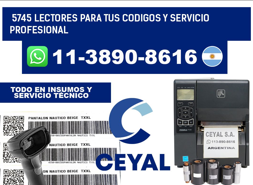 5745 Lectores para tus codigos y Servicio Profesional