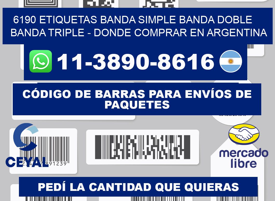 6190 etiquetas banda simple banda doble banda triple - Donde Comprar en Argentina