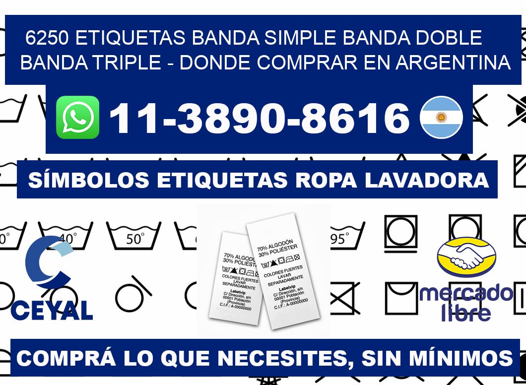 6250 etiquetas banda simple banda doble banda triple - Donde Comprar en Argentina