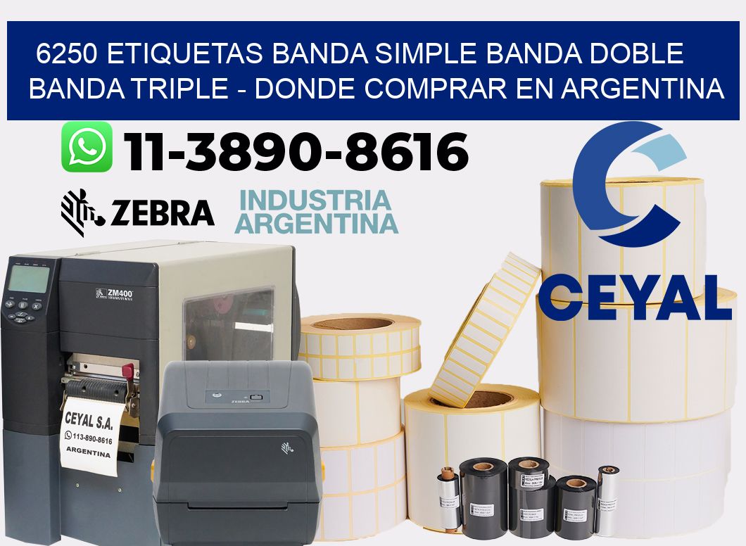 6250 etiquetas banda simple banda doble banda triple - Donde Comprar en Argentina