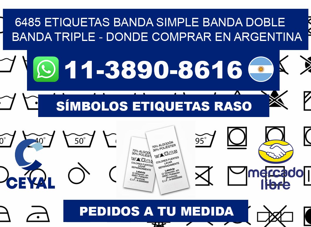 6485 etiquetas banda simple banda doble banda triple - Donde Comprar en Argentina