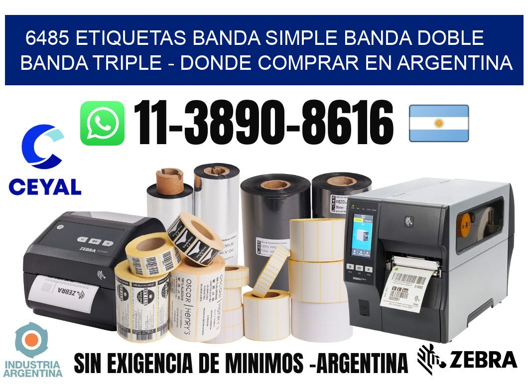 6485 etiquetas banda simple banda doble banda triple - Donde Comprar en Argentina