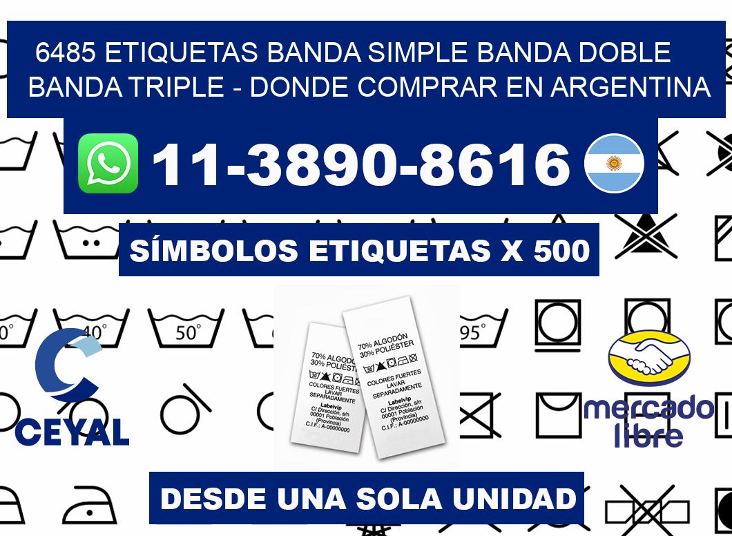 6485 etiquetas banda simple banda doble banda triple - Donde Comprar en Argentina