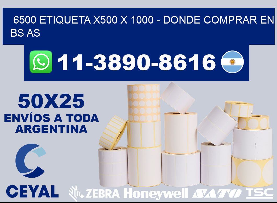 6500 etiqueta x500 x 1000 - Donde Comprar en bs as