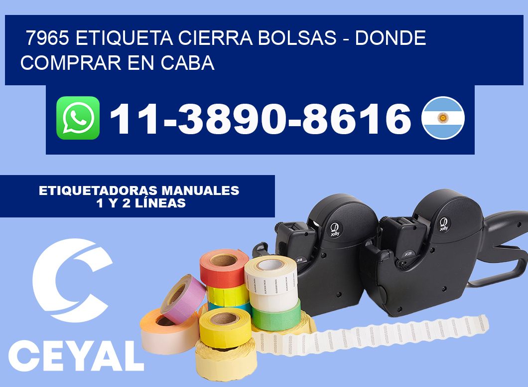 7965 etiqueta Cierra Bolsas - Donde Comprar en Caba