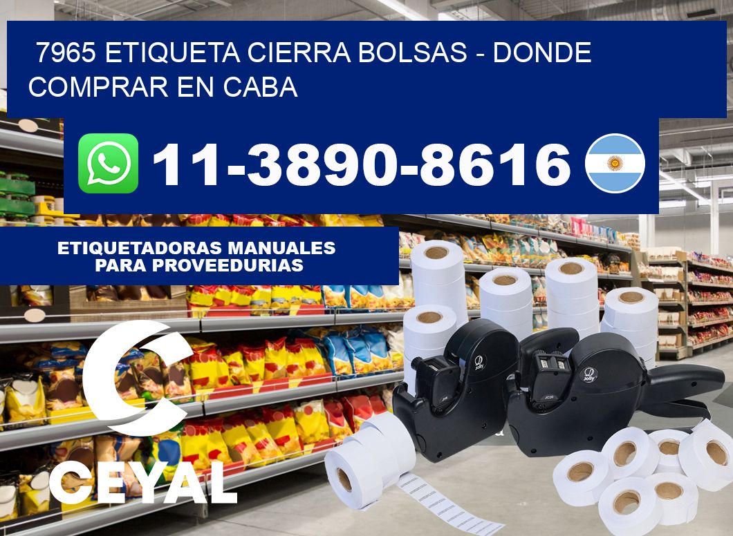 7965 etiqueta Cierra Bolsas - Donde Comprar en Caba
