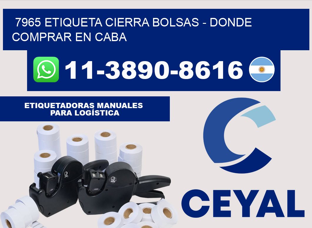 7965 etiqueta Cierra Bolsas - Donde Comprar en Caba