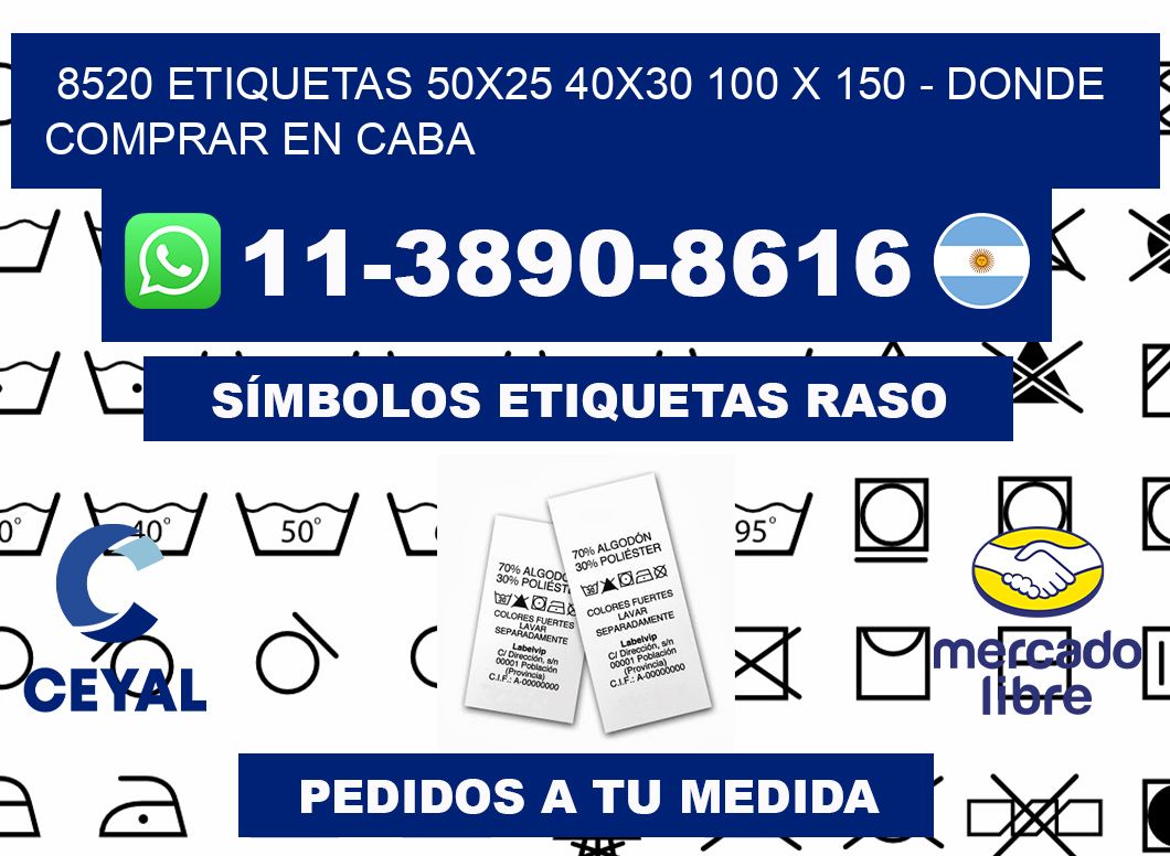 8520 etiquetas 50x25 40x30 100 x 150 - Donde Comprar en Caba