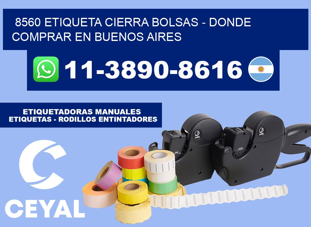 8560 etiqueta Cierra Bolsas - Donde Comprar en Buenos Aires