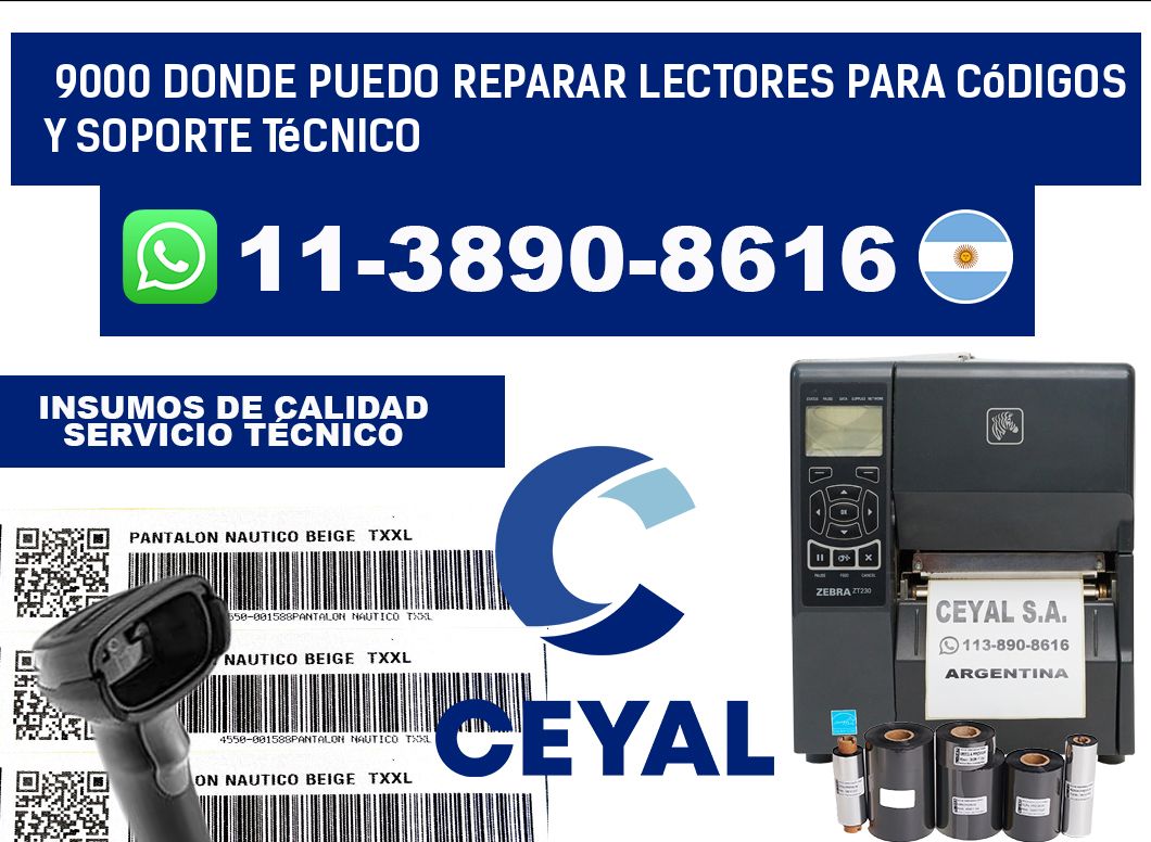 9000 donde puedo reparar Lectores para códigos y Soporte Técnico