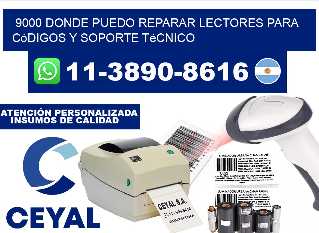9000 donde puedo reparar Lectores para códigos y Soporte Técnico
