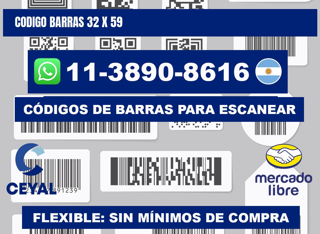 Codigo barras 32 x 59