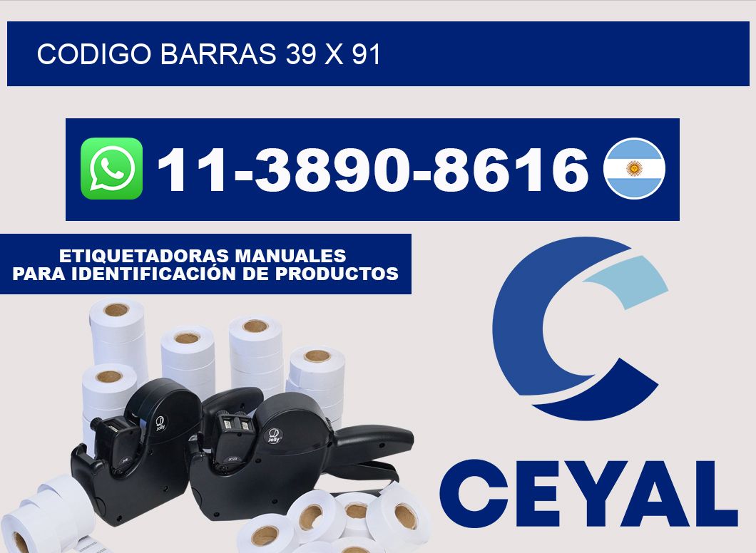 Codigo barras 39 x 91