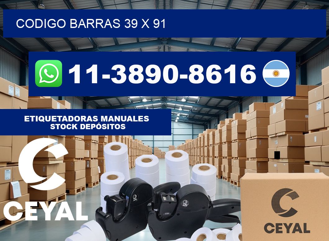 Codigo barras 39 x 91