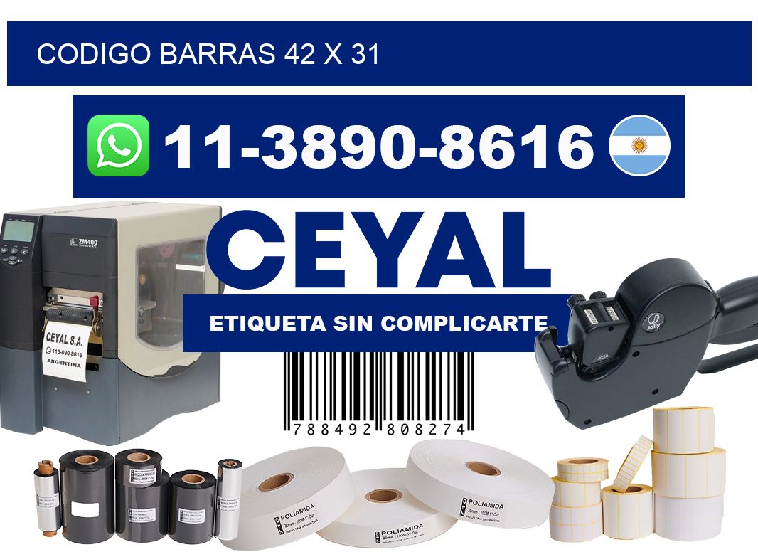 Codigo barras 42 x 31