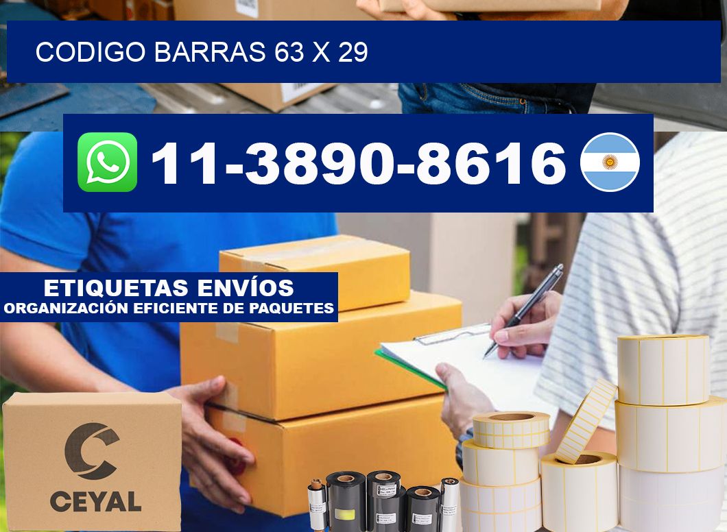 Codigo barras 63 x 29