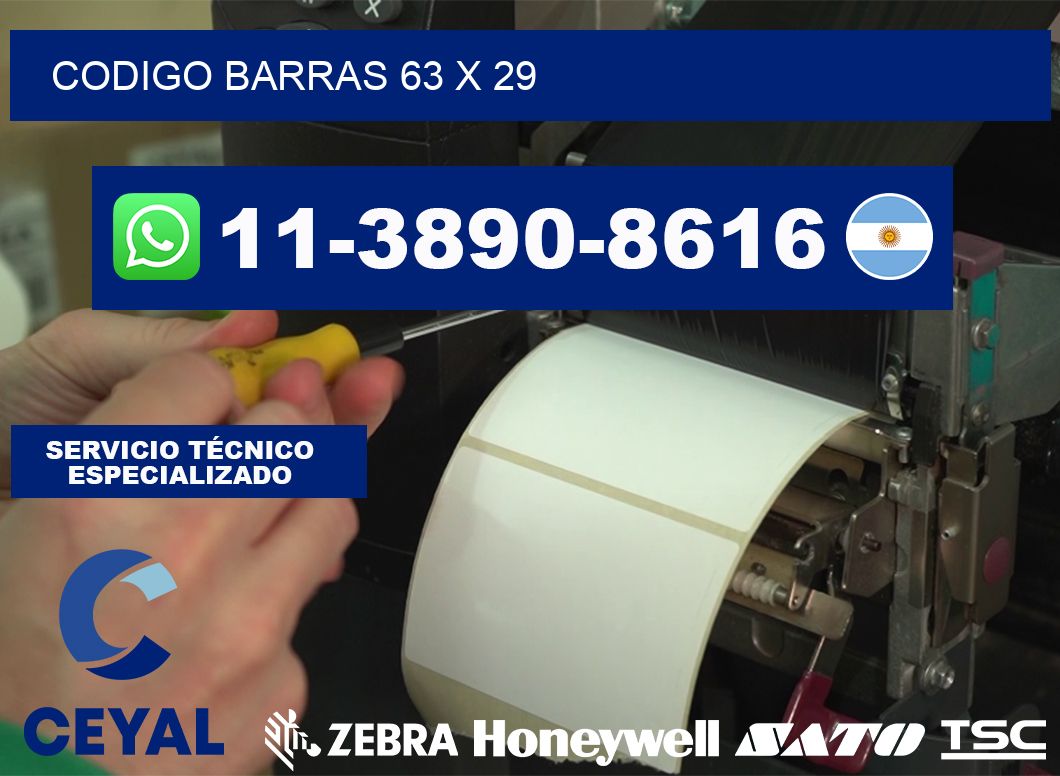 Codigo barras 63 x 29