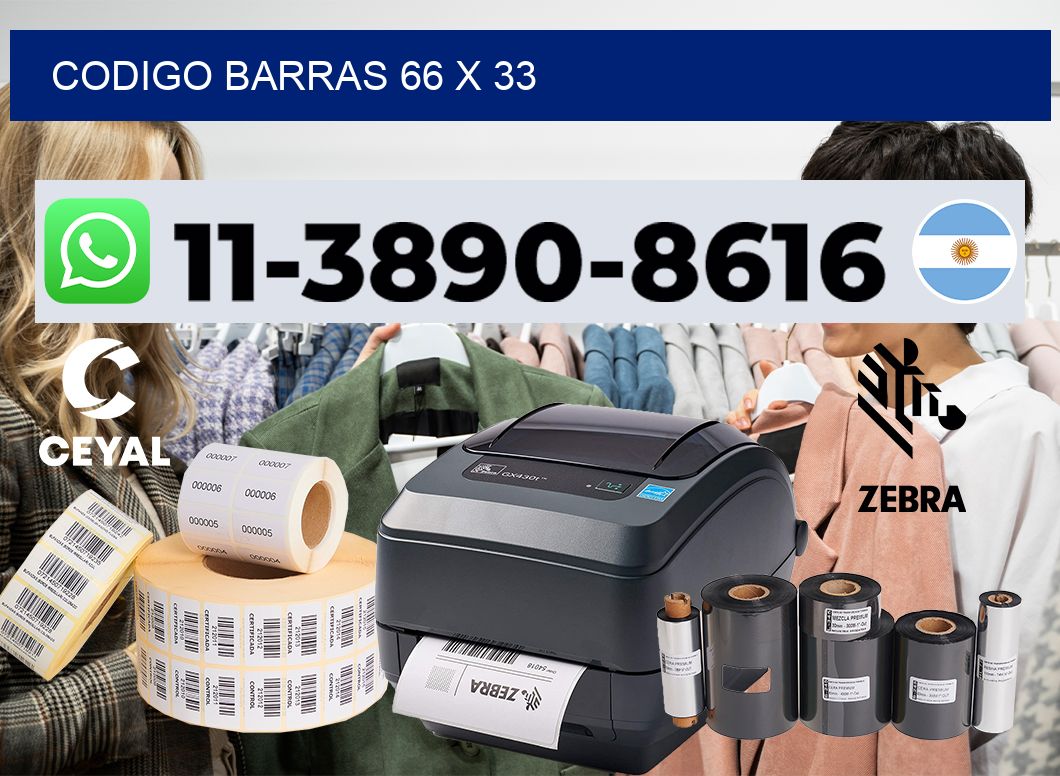 Codigo barras 66 x 33