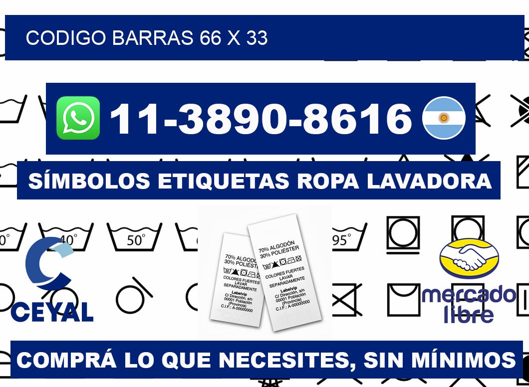 Codigo barras 66 x 33