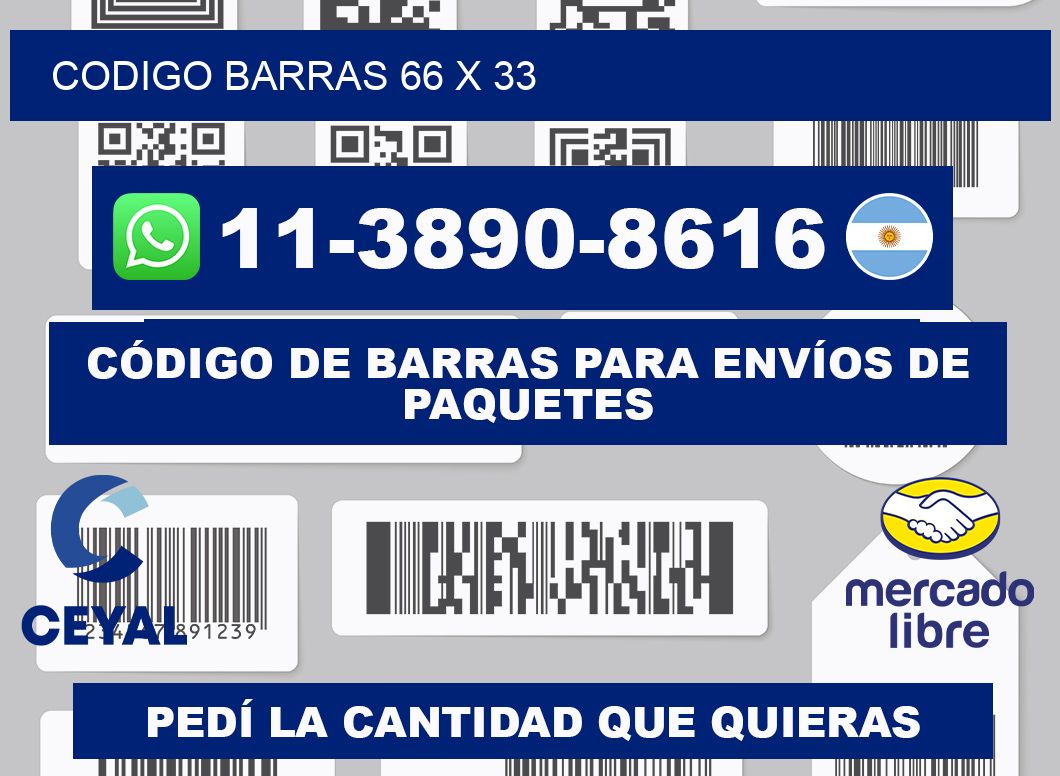 Codigo barras 66 x 33
