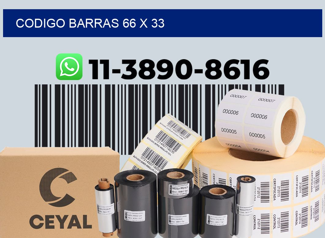 Codigo barras 66 x 33