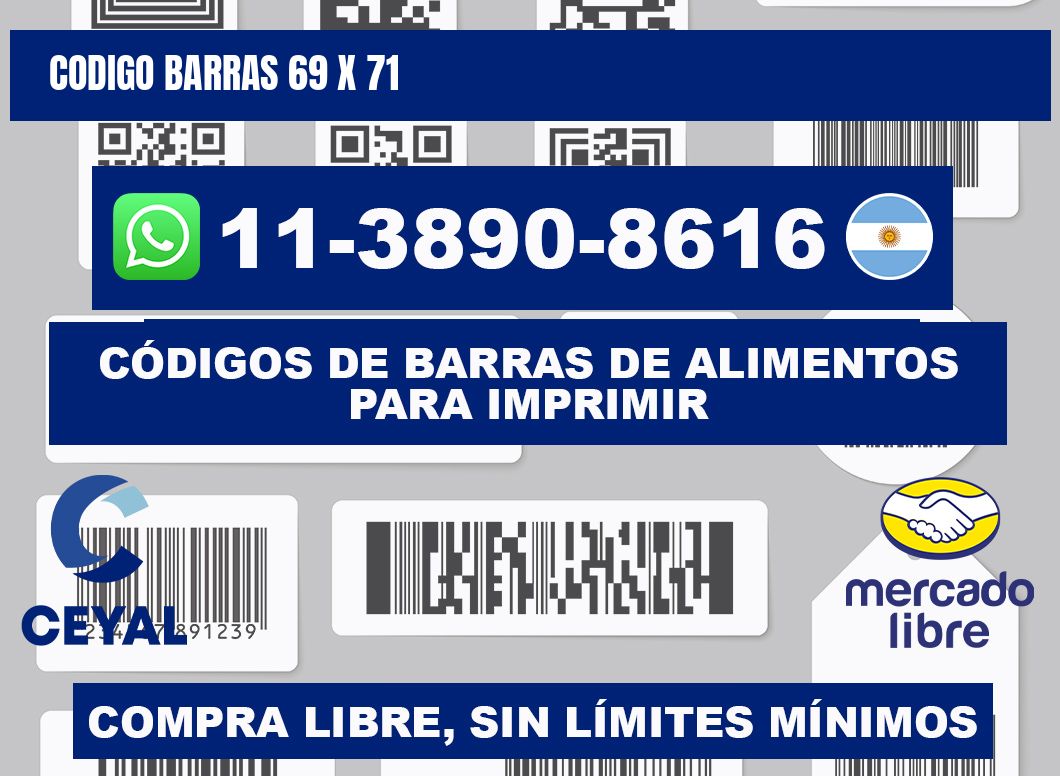 Codigo barras 69 x 71