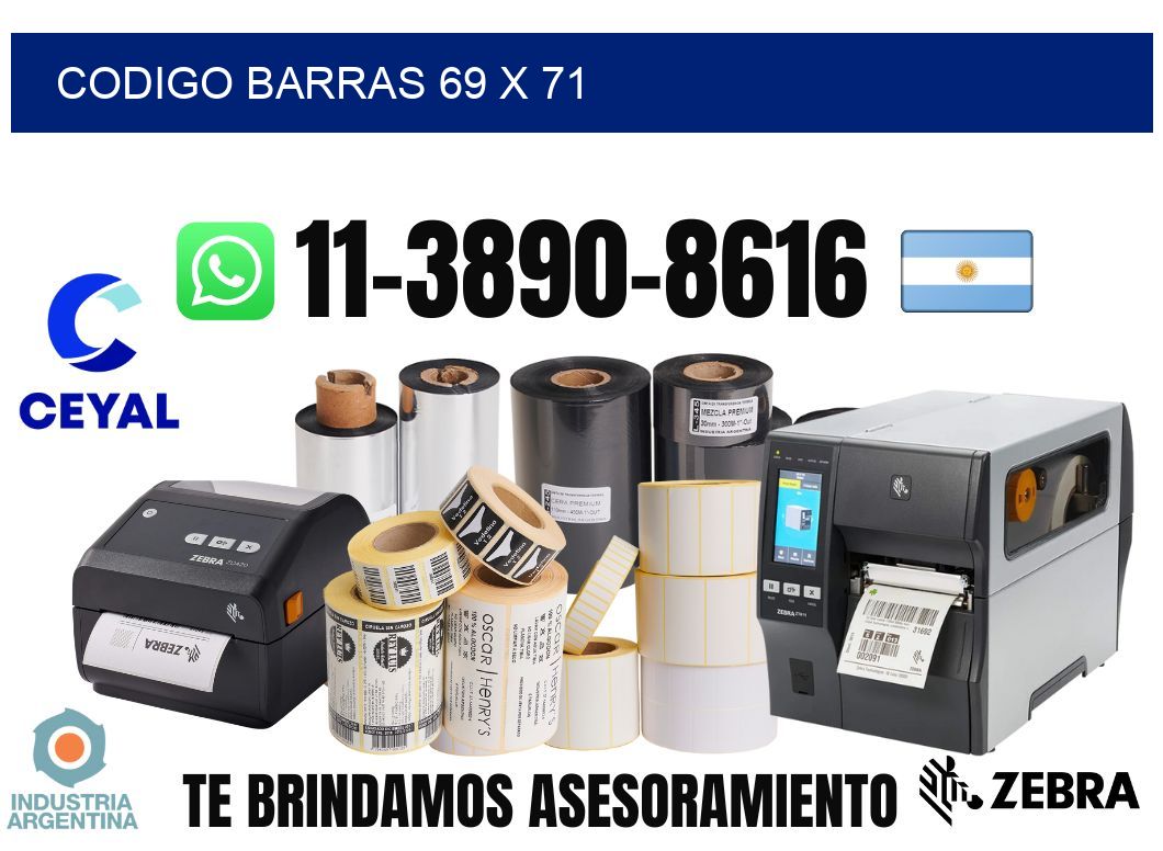 Codigo barras 69 x 71