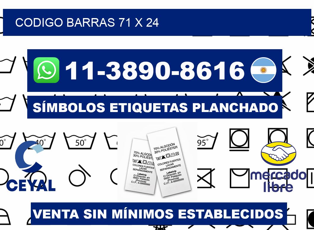 Codigo barras 71 x 24