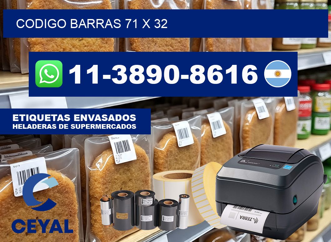 Codigo barras 71 x 32