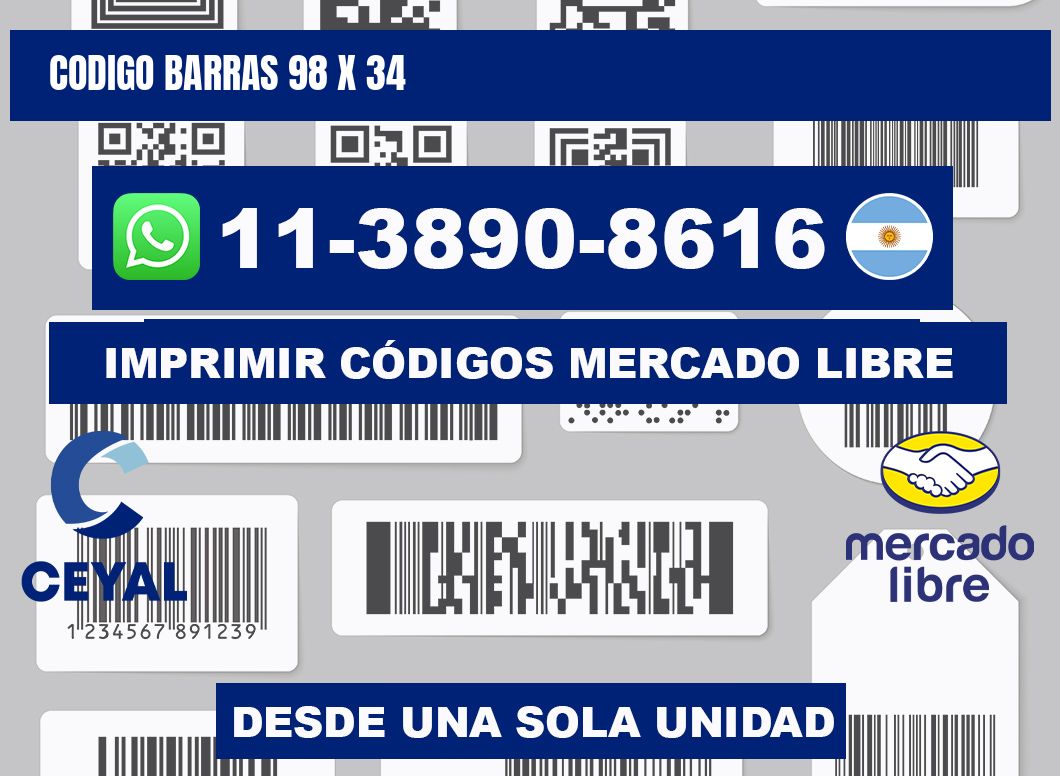 Codigo barras 98 x 34