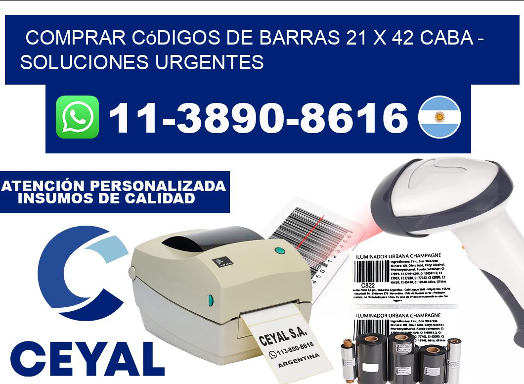 Comprar códigos de barras 21 x 42 CABA - soluciones urgentes
