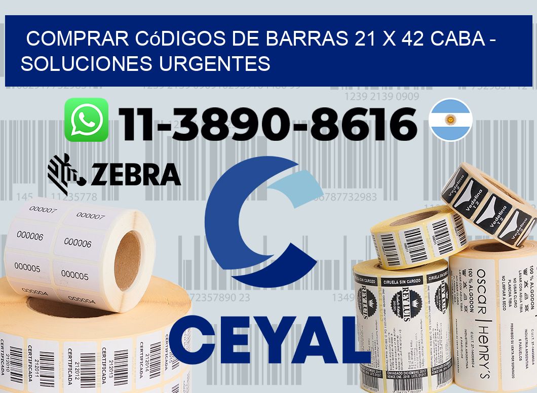 Comprar códigos de barras 21 x 42 CABA - soluciones urgentes