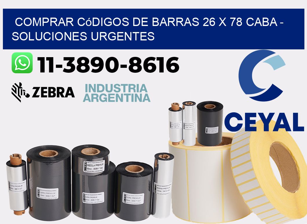 Comprar códigos de barras 26 x 78 CABA - soluciones urgentes