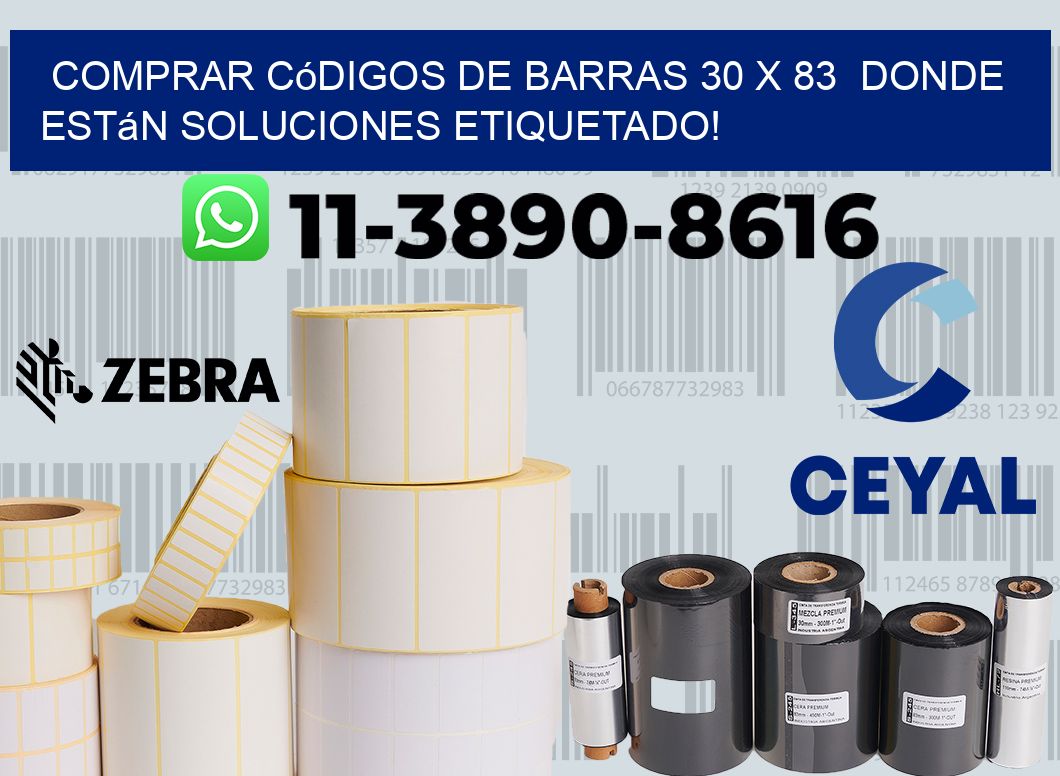 Comprar códigos de barras 30 x 83 donde están soluciones etiquetado!