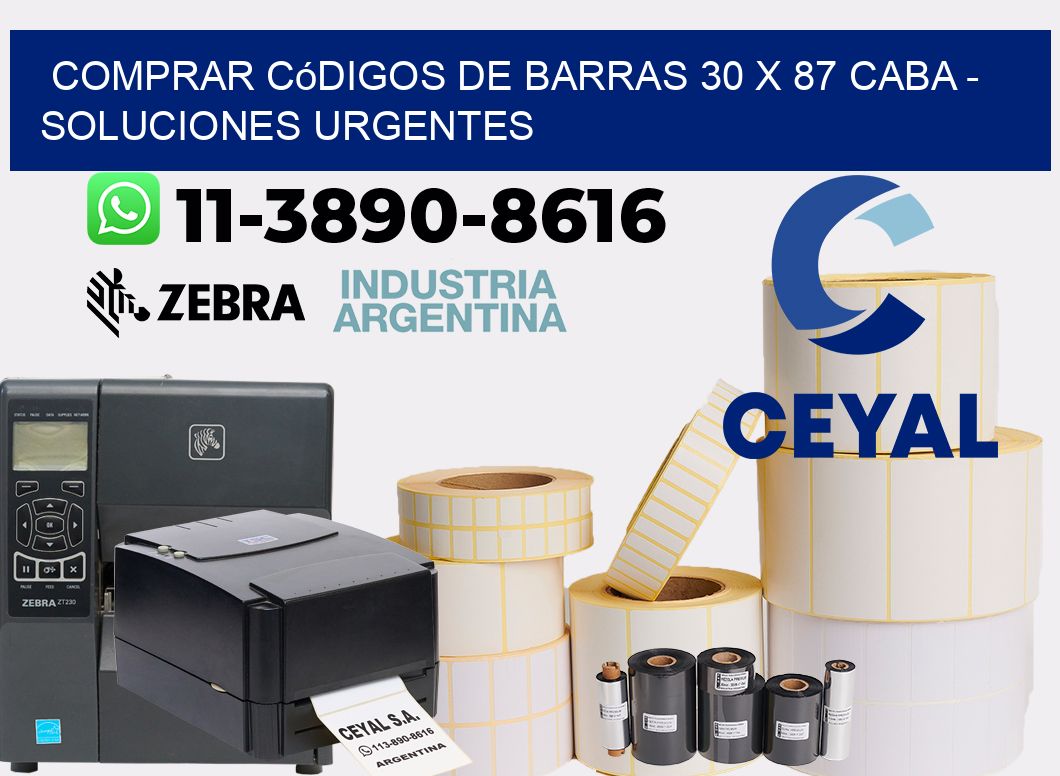 Comprar códigos de barras 30 x 87 CABA - soluciones urgentes